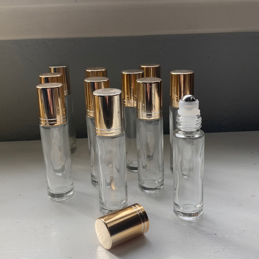 essential oil rollers gold